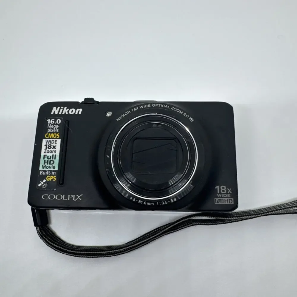 Nikon COOLPIX S9300 16MP 18x Zoom Black Camera Tested Working Read